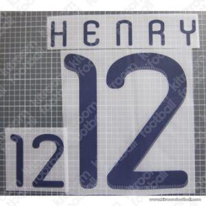 2010-11 France Away Name Set #12 HENRY (Repro)