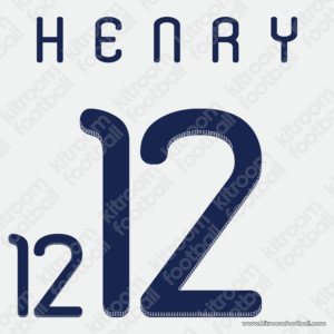 2010-11 France Away Name Set #12 HENRY (Repro)