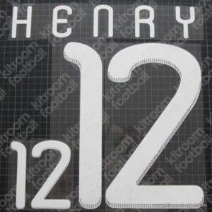 2010-11 France Home Name Set #12 HENRY (HQ Repro) - Image 1