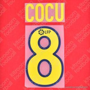 2002-04 Barcelona La Liga Home & Away Name Set #8 COCU (HQ  Repro)