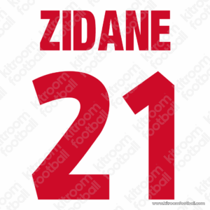 1998-99 Juventus Home Name Set #21 ZIDANE (Repro)