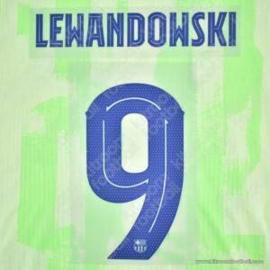 Original Player Issue 2024-25 Barcelona Cup Third Name Set #9 LEWANDOWSKI (TPT) - Image 1
