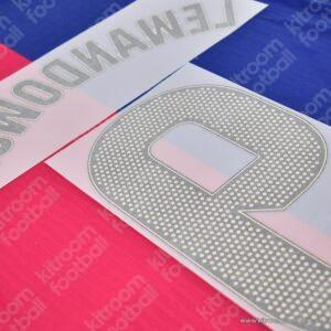 Original Player Issue 2024-25 Barcelona La Liga Home Name Set #9 LEWANDOWSKI (TPT) - Image 2
