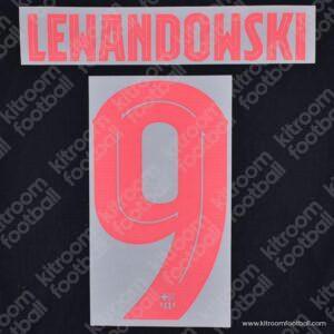 Original Player Issue 2024-25 Barcelona Cup Away Name Set #9 LEWANDOWSKI (TPT)
