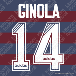 1995-96 Newcastle Away Name Set #14 David GINOLA (Repro)