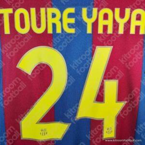 2008-10 Barcelona Home Name Number Set #24 TOURE YAYA Repro