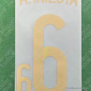 2014 Spain FIFA World Cup Home Name Set #6 Andres INIESTA (Repro)