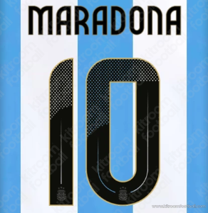 2024 Argentina Conmebol Copa America Home Name Set #10 MARADONA (HQ Repro)