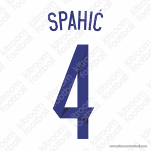 2014 Bosnia and Herzegovina FIFA World Cup Away Name Set #4 SPAHIC (Repro)