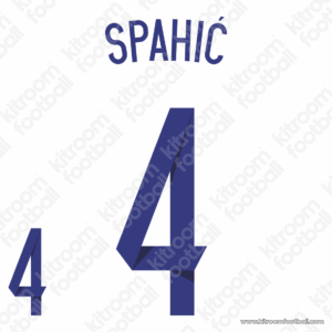 2014 Bosnia and Herzegovina FIFA World Cup Away Name Set #4 SPAHIC (Repro)