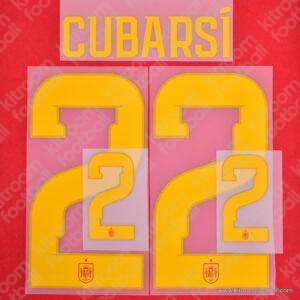 2026 Spain FIFA World Cup Home Name Set #22 CUBARSI (HQ  Repro)