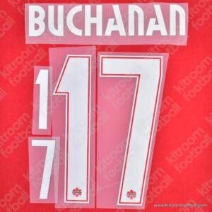 2026 Canada FIFA World Cup Home & Away Name Set #17 BUCHANAN (HQ Repro)