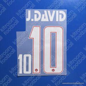 2026 Canada FIFA World Cup Home & Away Name Set #10 Jonathan DAVID (HQ  Repro)