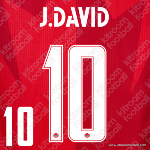 2026 Canada FIFA World Cup Home & Away Name Set #10 Jonathan DAVID (HQ Repro) - Image 1