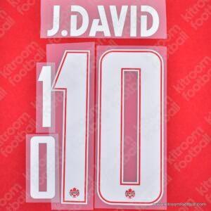 2026 Canada FIFA World Cup Home & Away Name Set #10 Jonathan DAVID (HQ  Repro)