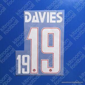 2026 Canada FIFA World Cup Home & Away Name Set #19 DAVIES (HQ Repro)