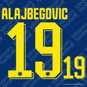 2026 Bosnia and Herzegovina FIFA World Cup Home Name Set #19 ALAJBEGOVIC (Repro) - Image 1