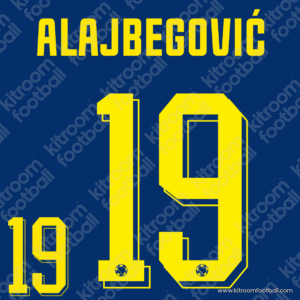 2026 Bosnia and Herzegovina FIFA World Cup Home Name Set #19 ALAJBEGOVIC (Repro) - Image 1