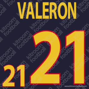 2000-02 Spain Away Name Set #21 VALERON (Repro)