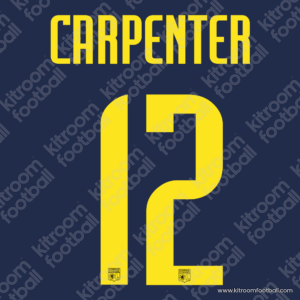 2019-20 Olympique Lyon Third Name Set #12 CARPENTER (Repro) - Image 1