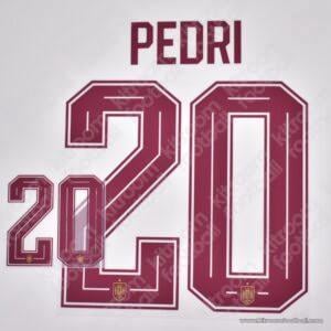 2026 Spain FIFA World Cup Away Name Set #20 PEDRI (HQ Repro)