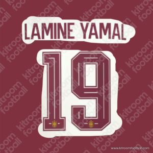 2026 Spain FIFA World Cup Away Name Set #19 LAMINE YAMAL (HQ  Repro)