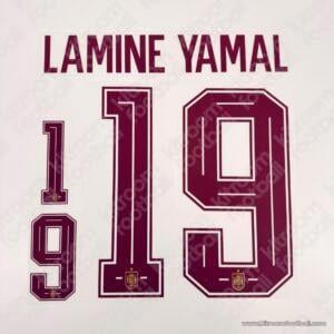 2026 Spain FIFA World Cup Away Name Set #19 LAMINE YAMAL (HQ Repro) - Image 1