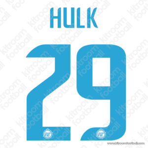 2012-13 Zenit San Petersburgo Away Name Set #29 HULK (Repro)