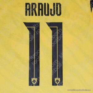 2022-23 AEK Athens Home Name Set #11 ARAUJO (Repro) - Image 1