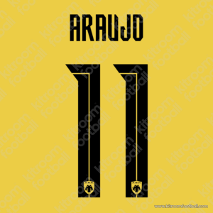2022-23 AEK Athens Home Name Set #11 ARAUJO (Repro) - Image 1