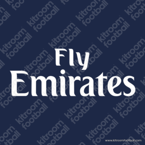 PSG Ligue One Sponsor Patch Fly Emirates White (30x11,5) (Repro)