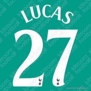 2017-22 Tottenham Cup Away Name Set #27 LUCAS (Repro)