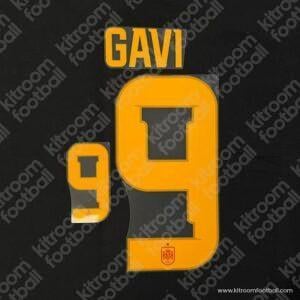 2026 Spain FIFA World Cup Home Name Set #9 GAVI (HQ Repro)