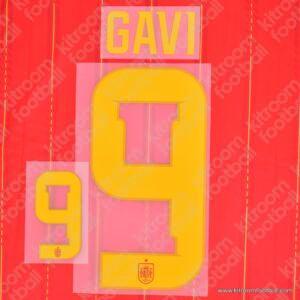 2026 Spain FIFA World Cup Home Name Set #9 GAVI (HQ  Repro)