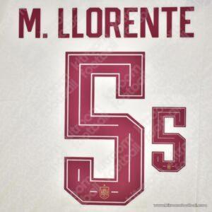 2026 Spain FIFA World Cup Away Name Set #5 Marcos LLORENTE (HQ  Repro)