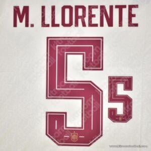 2026 Spain FIFA World Cup Away Name Set #5 Marcos LLORENTE (HQ Repro)