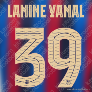 2022-23 Barcelona Cup Home Name Set #39 LAMINE YAMAL (Repro)
