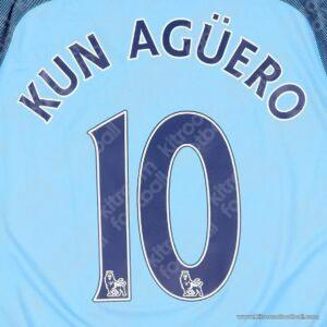 2015-17 Manchester City Premier League Home Name Set #10 KUN AGÜERO (Repro)