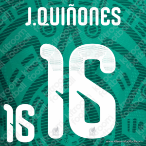 2026 México FIFA World Cup Home Name Set #16 Julián QUIÑONES (HQ  Repro)