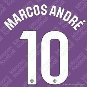 2025-26 Real Valladolid La Liga Away Name Set #10 MARCOS ANDRÉ (Repro)