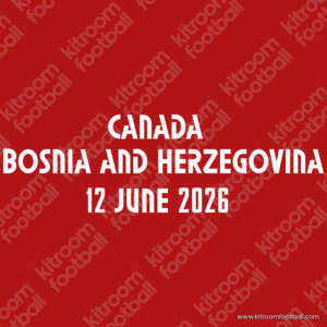 2026 Canada FIFA World Cup Home Match Details MDT Patch vs BOSNIA & HERZEGOVINA (HQ  Repro)