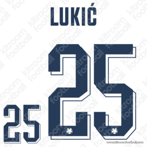2026 Bosnia and Herzegovina FIFA World Cup Away Name Set #25 LUKIC (Repro)