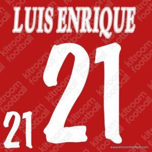 1998 Spain FIFA World Cup Home & Third Name Set #21 LUIS ENRIQUE (Repro)