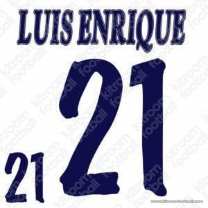 1998 Spain FIFA World Cup Home & Third Name Set #21 LUIS ENRIQUE (Repro) (Copy)