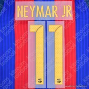 2015-17 Barcelona Home Name Set #11 NEYMAR JR (HQ  Repro) V2