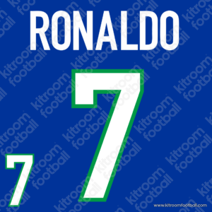 1999 Brazil FIFA World Cup U-20 Away Name Set #7 RONALDINHO (Repro) - Image 1