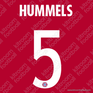 2016-18 Bayern Munich Home Name Set #5 HUMMELS (HQ  Repro)