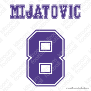 1996-97 Real Madrid Home Name Set #8 MIJATOVIC (Repro) Champions League - Image 1
