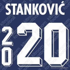 1998 Yugoslavia FIFA World Cup Home Name Set #20 STANKOVIC (Repro)