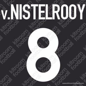 2000-01 PSV Eindhoven Away Name Set #8 van NISTELROOY (Repro)